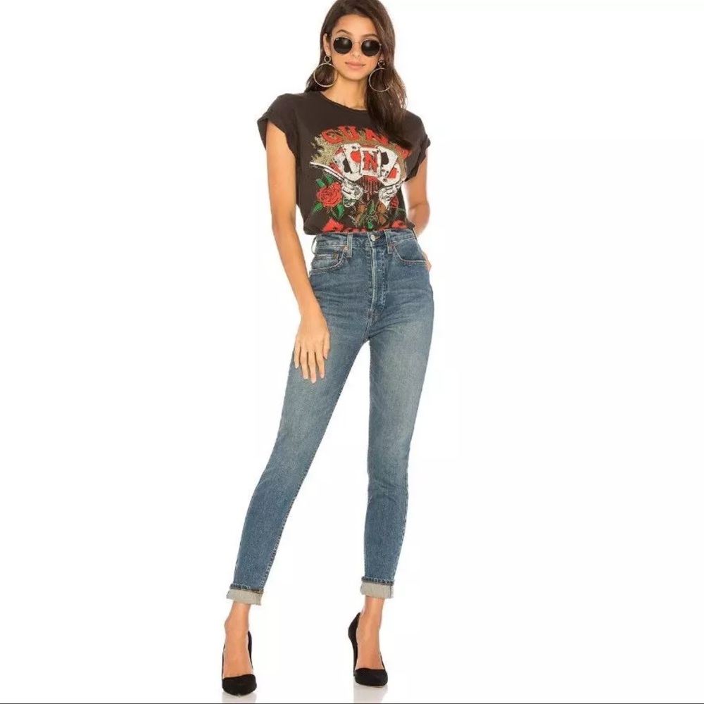 RE/DONE Originals Ultra High Rise Skinny with Stretch in Medium Dusty